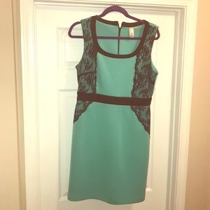 Emma Michelle Teal and Black Career or Tea Dress